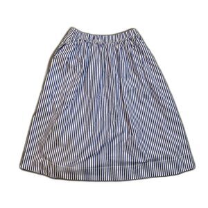 St. John's Bay Blue and White Striped A-Line Skirt